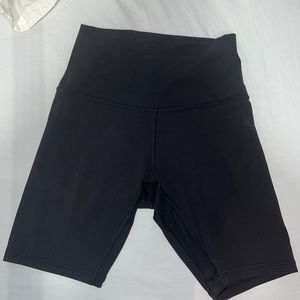 Black 6 inch Align Shorts